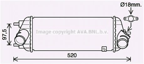 Интеркулер HYUNDAI IX35 (2010) 1.7 CRDI (AVA) AVA COOLING KA4281