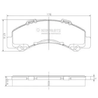 Тормозные колодки NIPPARTS N3619003