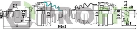 Полуось PROFIT 2730-3195