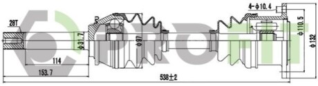 Полуось PROFIT 2730-3111
