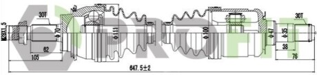 Піввісь PROFIT 2730-3097