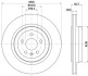 TESLA гальм. диск задн. MODEL S 14-, MODEL X 16- HELLA 8DD 355 132-901 (фото 1)