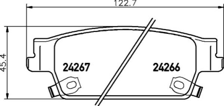 PRINT гальмівні колодки Cadillac SRX 04- HELLA 8DB 355 012-231