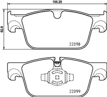 VOLVO гальмівні колодки передн. S60 20- HELLA 8DB 355 025-531