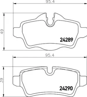 MINI Колодки гальмівні задні R56, R57 HELLA 8DB 355 031-791