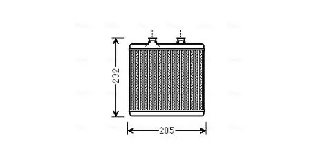 Теплообмінник, Система опалення салону AVA COOLING MS6472