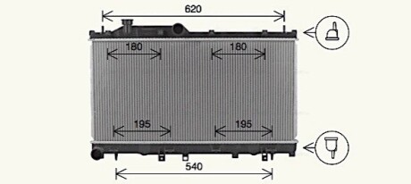 Радіатор, Система охолодження двигуна AVA COOLING SU2116