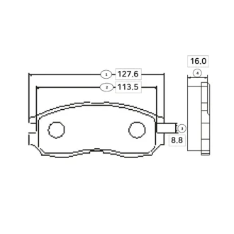 Фото колодки гальм Mitsubishi Colt V, Galant, Lancer передн. OLD CKM-7 CTR GK0575 Колодки гальм Mitsubishi Colt V, Galant, Lancer передн. OLD CKM-7 CTR GK0575