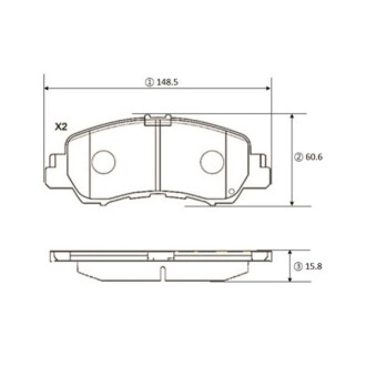 Колодки тормозов Mitsubishi Eclipse Cross 17-перед. OLD CKM-79 (выр-во) CTR GK1448