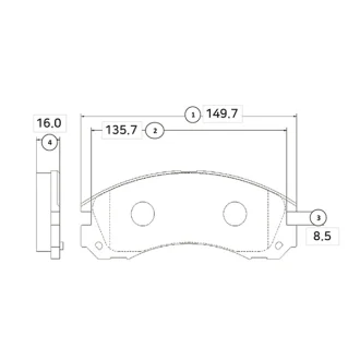 Колодки тормозов Mitsubishi Galant IV (E3A) передн. OLD CKKH-25 (выр-во) CTR GK0479 (фото 1)