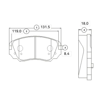 Колодки гальм Chevrolet Equinox передн. OLD CKKD-24 CTR GK0452