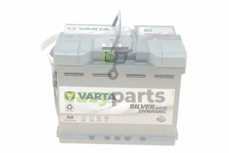 Акумуляторна батарея 60Ah/680A (242x175x190/+R/B13) (Start-Stop AGM) Silver Dynamic A8 VARTA 560901068 J382