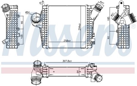 Радиатор интеркулера NISSENS 961305