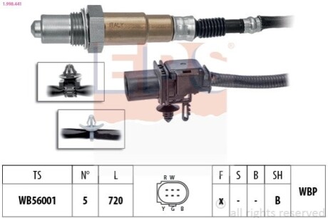 SUZUKI Лямбда-зонд SPLASH 1.0 08-, OPEL AGILA 1.0 08-, NISSAN PIXO 1.0 09- EPS 1.998.441