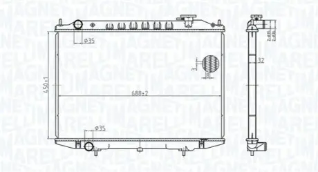 Радиатор охлаждения MAGNETI MARELLI BM1835