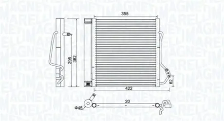 Конденсер кондиционера MAGNETI MARELLI BC810