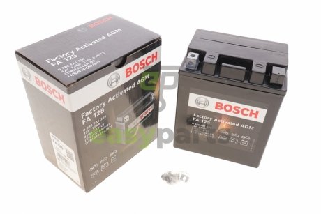 Акумуляторна батарея 12Ah/210A (133x164x90/+L/B0) (AGM) Factory Activated AGM BOSCH 0986FA1250