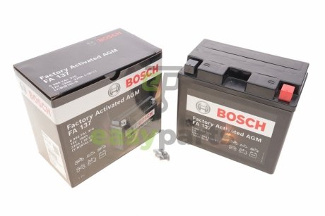 Акумуляторна батарея 19Ah/220A (175x100x155/+R/B0) Factory Activated AGM BOSCH 0986FA1370