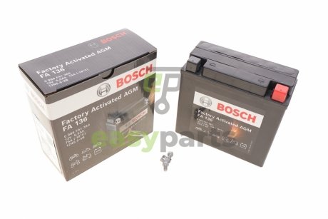 Акумуляторна батарея 5.5Ah/75A (135x60x130/+R/B0) Factory Activated AGM BOSCH 0986FA1360 (фото 1)