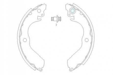 MITSUBISHI Щеки торм. COLT V 1300 00-03, LANCER VI (CJ_, CP_) 1.5 12V 96-03 KAVO PARTS KBS-6411