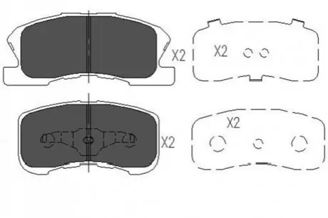 DAIHATSU Тормозные колодки передн. SIRION 1.0 99- KAVO PARTS KBP-1508