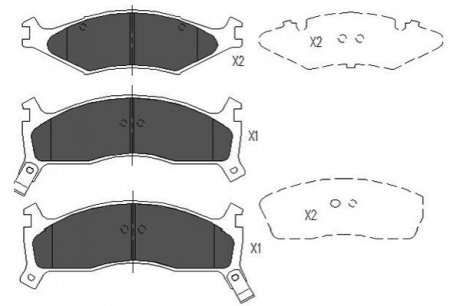 KIA Тормозные колодки передн.Sportage 94- KAVO PARTS KBP-4008