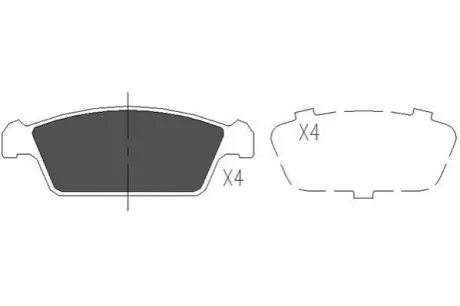 DAEWOO Тормозные колодки передн.Tico 95- KAVO PARTS KBP-8515