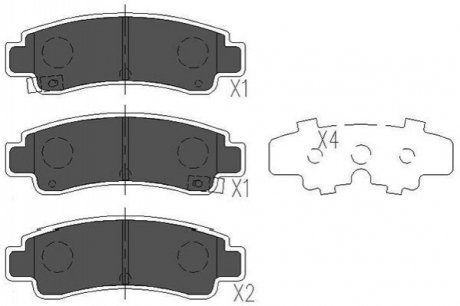 NISSAN Колодки тормозные задн.Sunny 90- KAVO PARTS KBP-6546