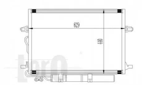 Радиатор кондиционера MB E-class (W211) 1.8-5.5 02- DEPO / LORO 054-016-0007-A
