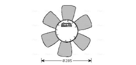 AVA VW Вентилятор радіатора 100 60W, 280мм Golf, Passat, Audi 80, 100 AVA COOLING VN7524