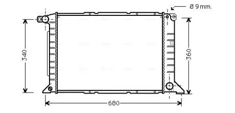 AVA FORD Радіатор охолодження TRANSIT TOURNEO 2.5 TDDI 95- AVA COOLING FD2261