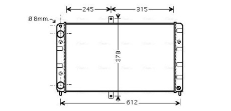 AVA LADA Радіатор охолодження 2110-2111-2112 95- AVA COOLING LA2016