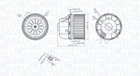 FORD вентилятор салону Focus II,Galaxy,Kuga I,Mondeo IV,S-Max MAGNETI MARELLI MTE729AX (фото 1)