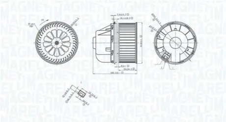 FORD вентилятор салону Focus II,Galaxy,Kuga I,Mondeo IV,S-Max MAGNETI MARELLI MTE729AX