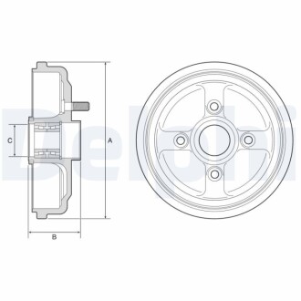 Гальмiвнi барабани з пiдшипником Delphi BFR567