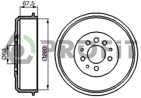 Барабан гальмівний PROFIT 5020-0100