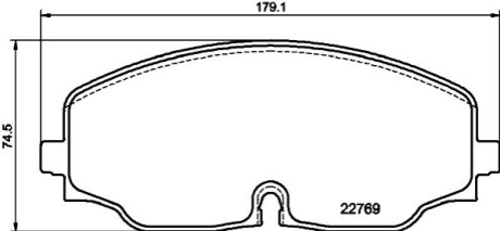 Колодки гальмівні, дискове гальмо HELLA 8DB355039941