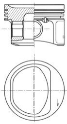 Поршень двигателя Fiat Ø70,80 1,2 KOLBENSCHMIDT 41754600