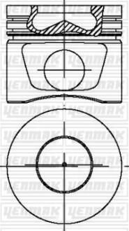Поршень с кольцами і пальцем (размер отв. 81.51 / +0.5) VW CADDY 2.0TDI (4цл.) (BUY / BRF / BRE / AZV / BLB / BNA /BMN /BVG / BKD,…) Yenmak 31-04298-050