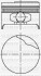Поршень с кольцами і пальцем (размер отв. 79.5 / STD) RENAULT LOGAN 1.6 (1-й, 2-й цл.) (K7M.702/703/720/744/745/746) Yenmak 31-04167-000 (фото 1)