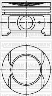 Поршень з кільцями і пальцем (размер отв. 83 / STD) CITROEN Xsantia/Xsara 1.8i, PEUGEOT 306/406 1,8і (XU7 JP 4, LFY) Yenmak 31-04924-000