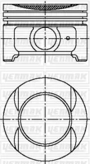 Поршень з кільцями і пальцем (размер отв. 83 / STD) CITROEN Xsantia/Xsara 1.8i, PEUGEOT 306/406 1,8і (XU7 JP 4, LFY) Yenmak 31-04924-000 (фото 1)