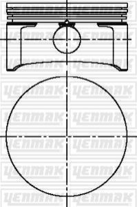 Поршень с кольцами і пальцем (размер отв. 80.5 / STD) Opel Astra G 1.8 (4цл.) (X 1.8 XE1, Z 1.8 XE, Z 1.8 XEL) Yenmak 31-04219-000 (фото 1)