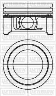 DB Поршень с кольцами і пальцем (размер отв. 67,00/+0.50) Smart 0,7 03- (M 160/1 0.7L (37 kW)) Yenmak 31-04698-050