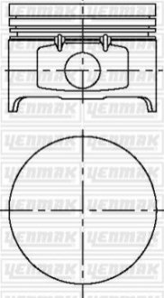 Поршень с кольцами і пальцем (размер отв. 79,50/ STD) RENAULT LOGAN 1.4 04- (4цл.) (K7J) Yenmak 31-04169-000 (фото 1)