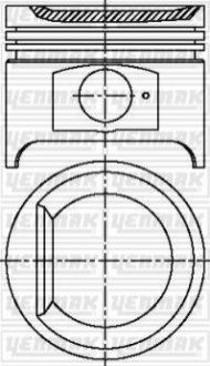 Поршень з кільцями і пальцем (розмір отв. 83.00/STD) CITROEN BX 1.6 PEUGEOT 309/405 1.6 Yenmak 31-04116-000 (фото 1)