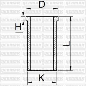 Гильза цилиндра (размер отв. 92.00/STD) CITROEN Jumper 2.5TDI (DK 5 ATE / DJ 5 T) Yenmak 51-65886-000