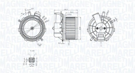 Вентилятор салона MAGNETI MARELLI MTE236AX (фото 1)