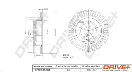 Drive+ - Гальмівний диск DR!VE+ DP1010.11.0434