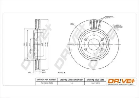 Drive+ - Гальмівний диск DR!VE+ DP1010.11.0533
